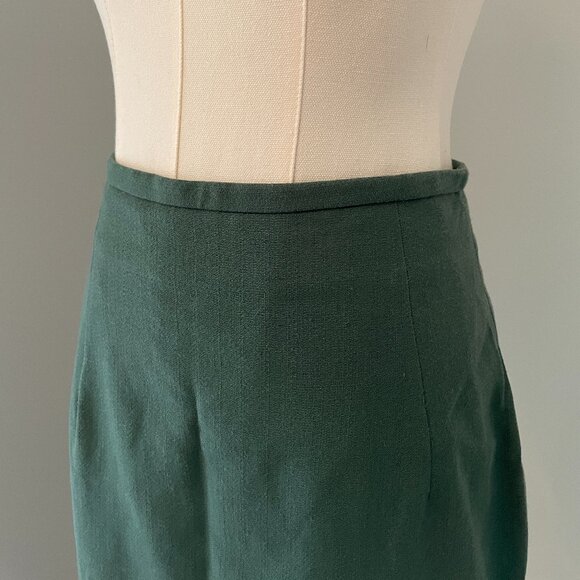 Vintage 1980s-1990s Beecher’s Brook Green Pencil Skirt - Picture 3 of 4